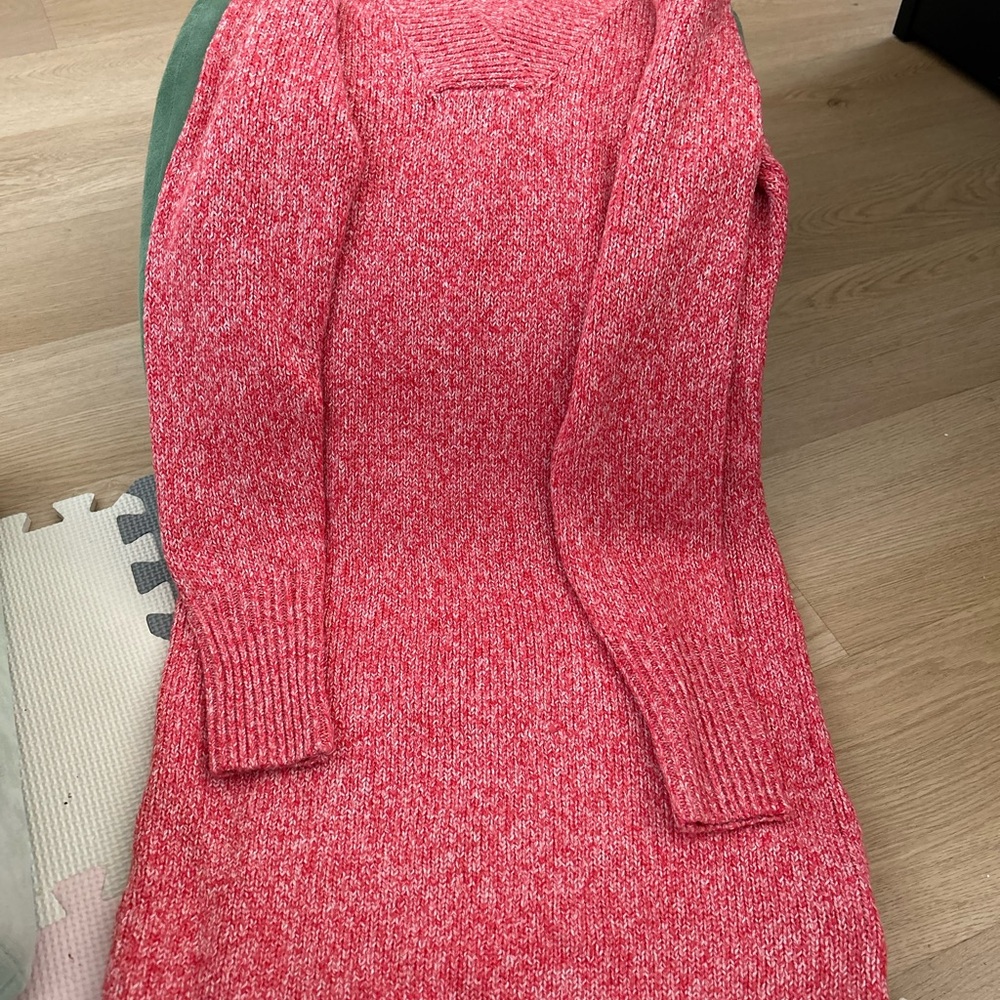 SHEIN Red Marled Knit Sweater